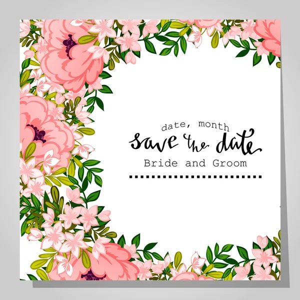 Carte d'invitation de mariage — Image vectorielle