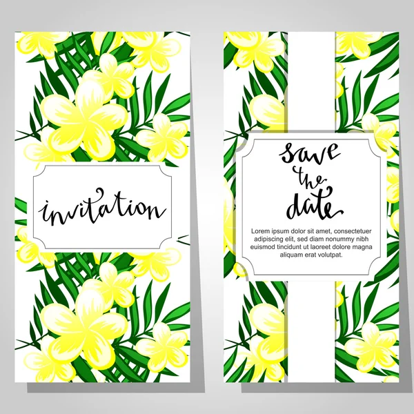 Cartes d'invitation de mariage — Image vectorielle