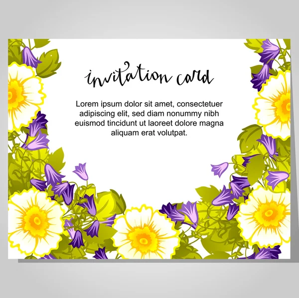 Carte d'invitation de mariage — Image vectorielle