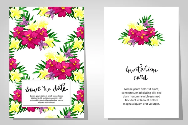 Cartes d'invitation de mariage — Image vectorielle