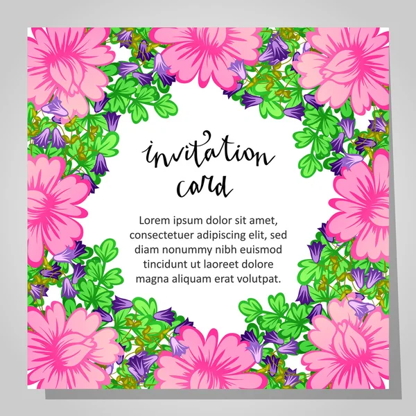 Carte d'invitation de mariage — Image vectorielle