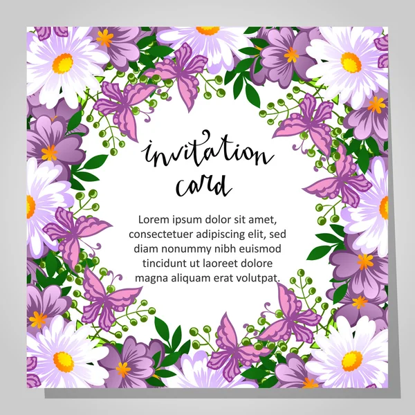 Carte d'invitation de mariage — Image vectorielle