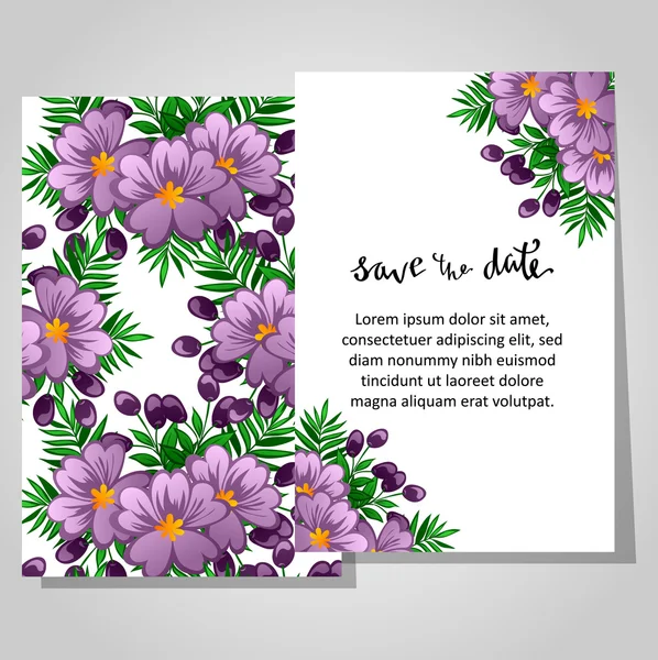 Tarjeta de invitación de boda — Vector de stock