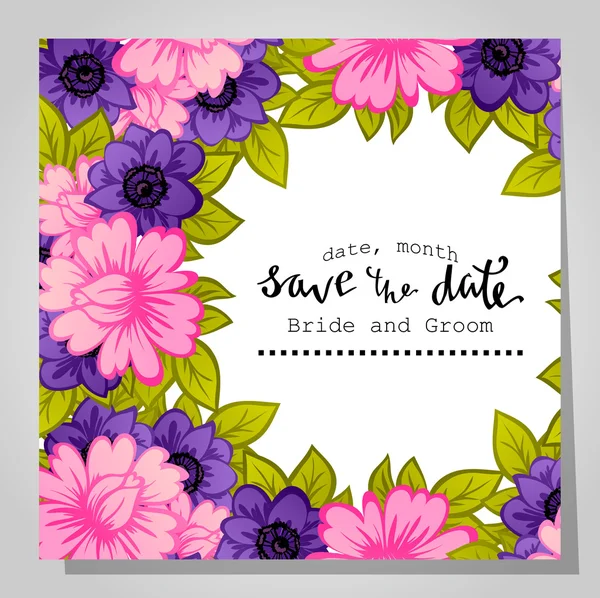 Carte d'invitation de mariage — Image vectorielle