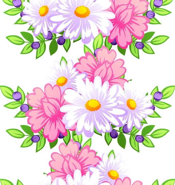 Abstraktní vzor s květinovým pozadím — Stockový vektor