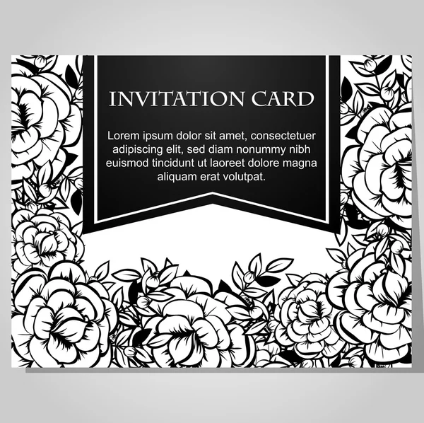 Carte d'invitation de mariage — Image vectorielle