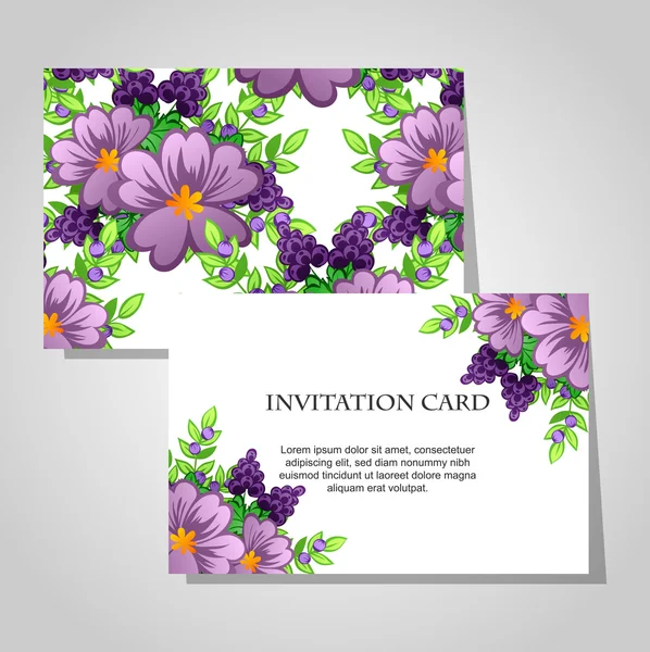 Hermosa tarjeta de invitación — Vector de stock