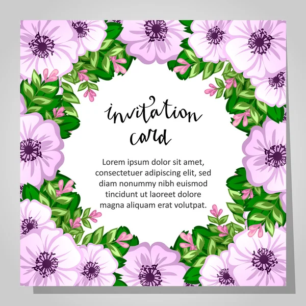 Tarjeta de invitación de boda — Vector de stock