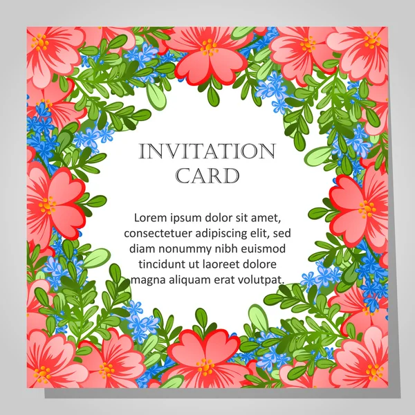 Belle carte d'invitation — Image vectorielle