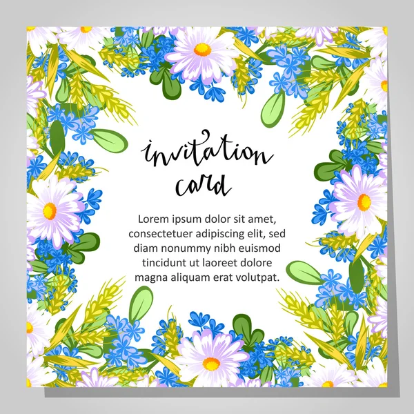 Carte d'invitation de mariage — Image vectorielle