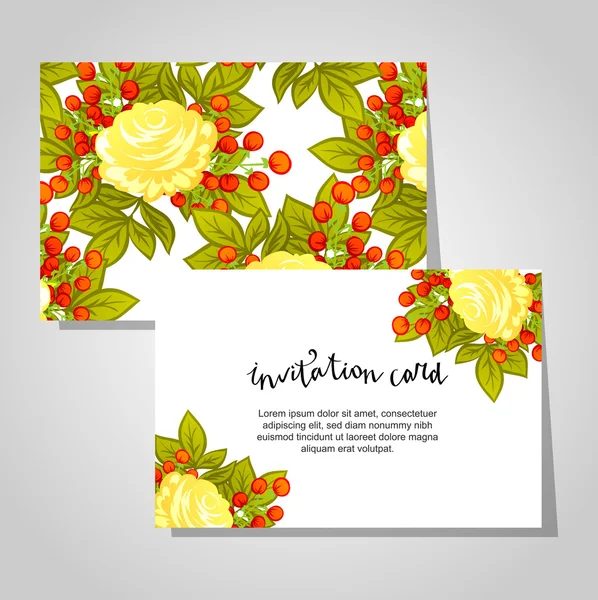 Carte d'invitation de mariage — Image vectorielle