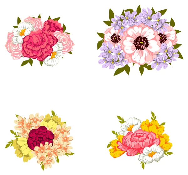 Çiçek buketleri seti