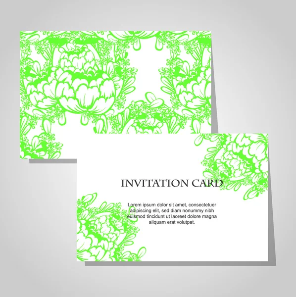 Carte d'invitation florale — Image vectorielle