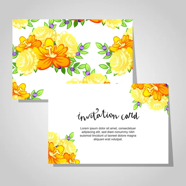 Tarjeta de invitación de boda — Vector de stock