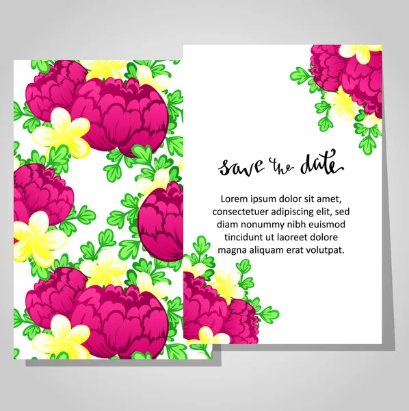 Carte d'invitation de mariage — Image vectorielle