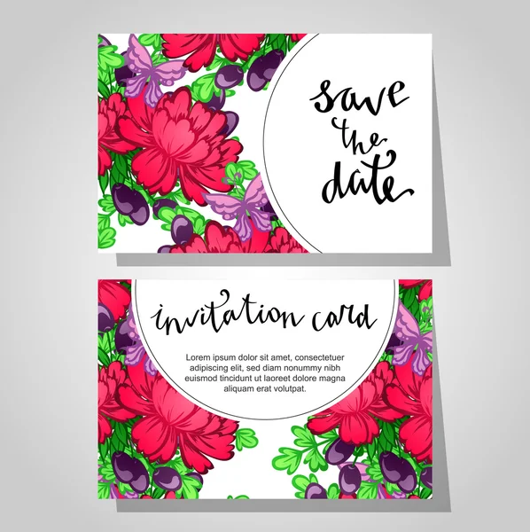 Wedding invitation cards — Stock Vector