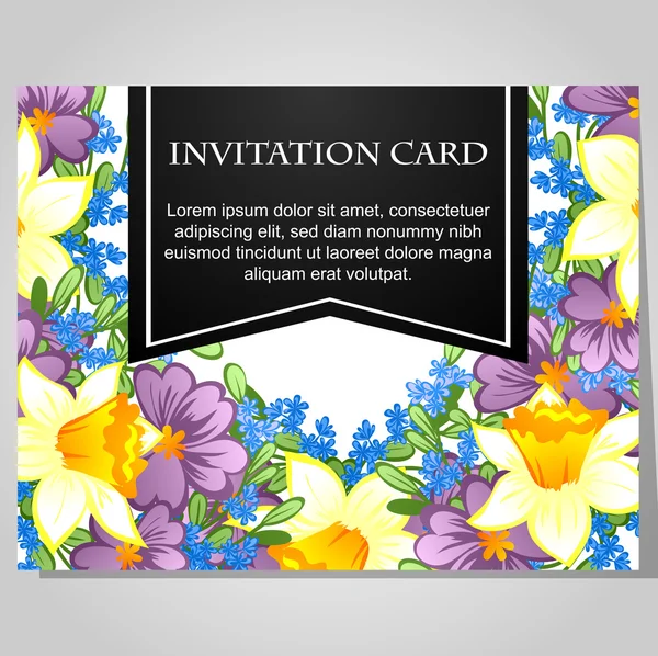 Belle carte d'invitation — Image vectorielle