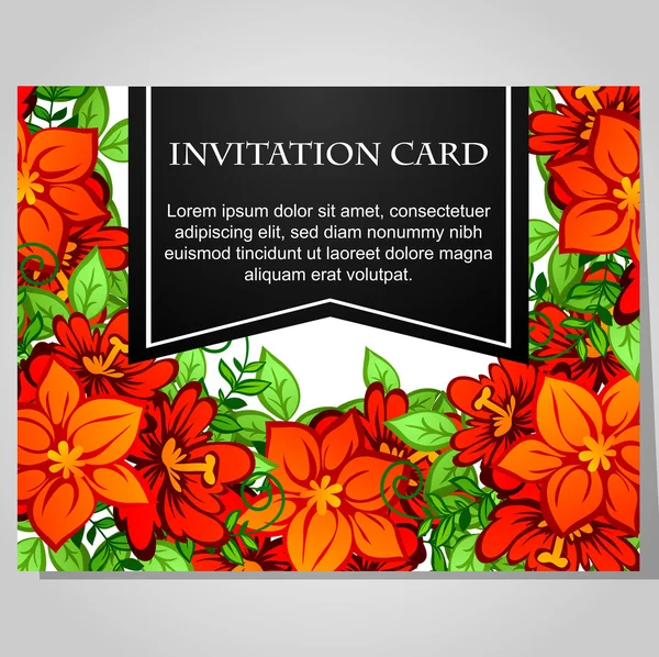 Belle carte d'invitation — Image vectorielle