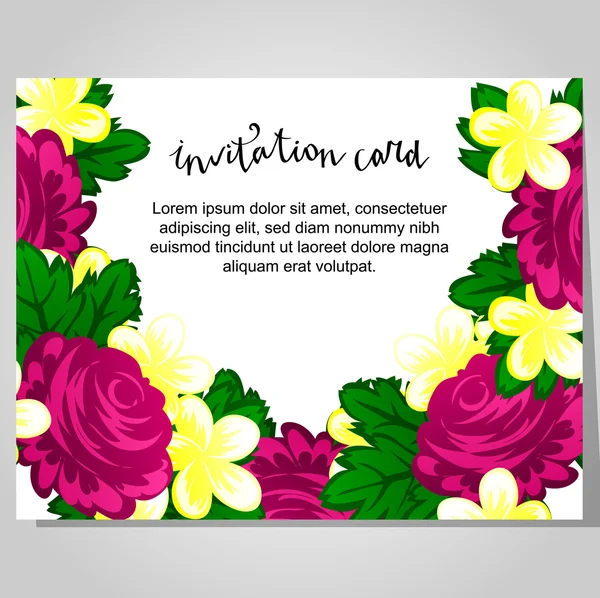 Carte d'invitation de mariage — Image vectorielle