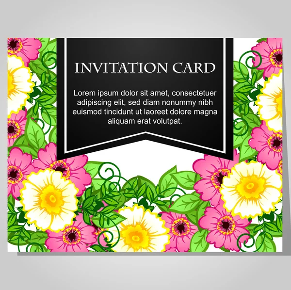 Belle carte d'invitation — Image vectorielle