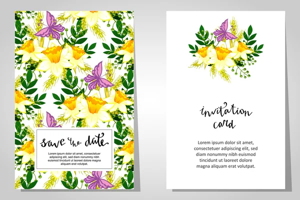 Wedding invitation cards — Stock Vector