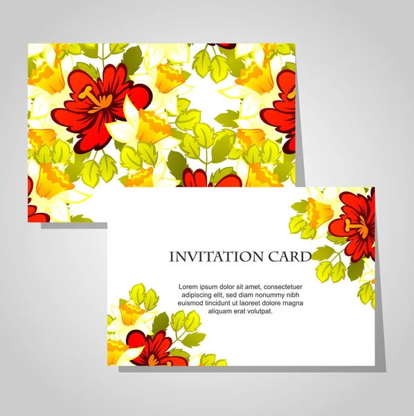 Belle carte d'invitation — Image vectorielle