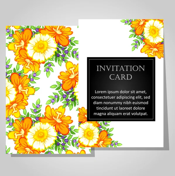 Belle carte d'invitation — Image vectorielle