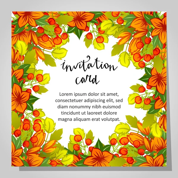 Carte d'invitation de mariage — Image vectorielle