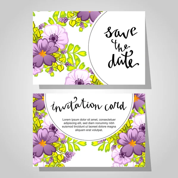 Wedding invitation cards — Stock Vector