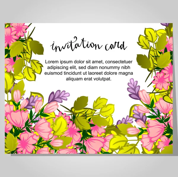 Tarjeta de invitación de boda — Vector de stock