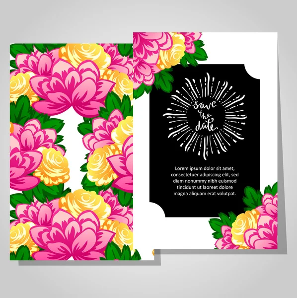 Tarjeta de invitación de boda — Vector de stock