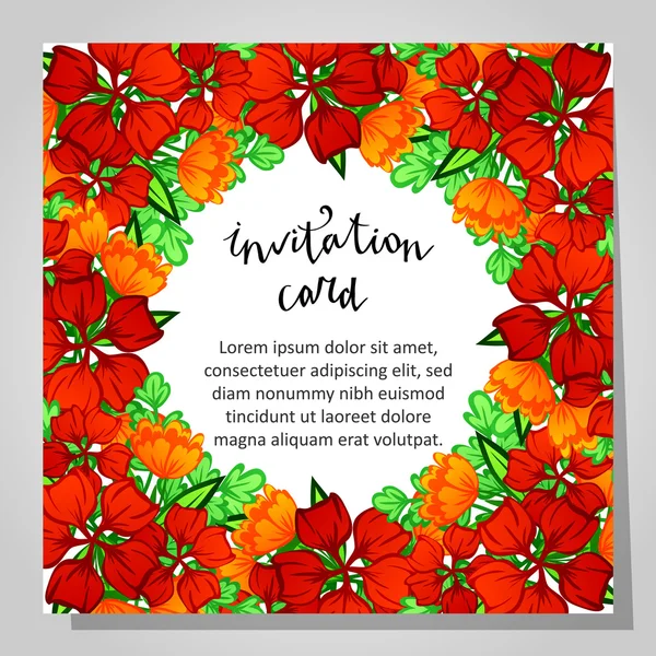 Carte d'invitation de mariage — Image vectorielle