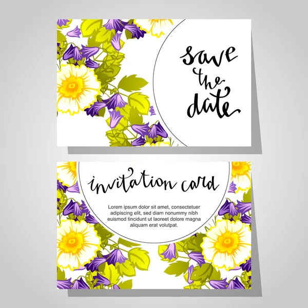 Tarjetas de invitación de boda — Vector de stock