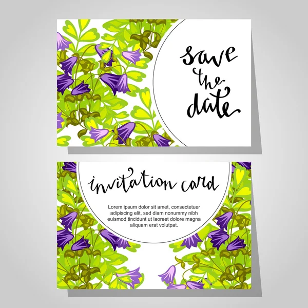 Tarjetas de invitación de boda — Vector de stock