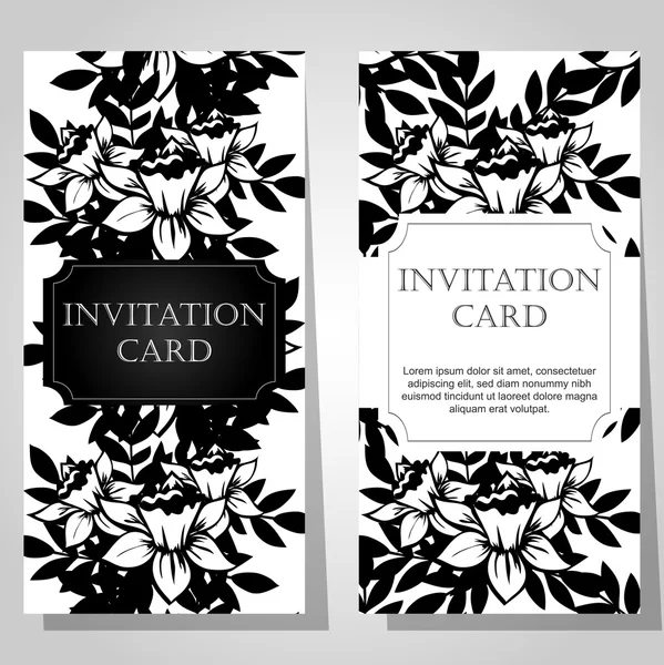 Tarjetas de invitación de boda — Vector de stock