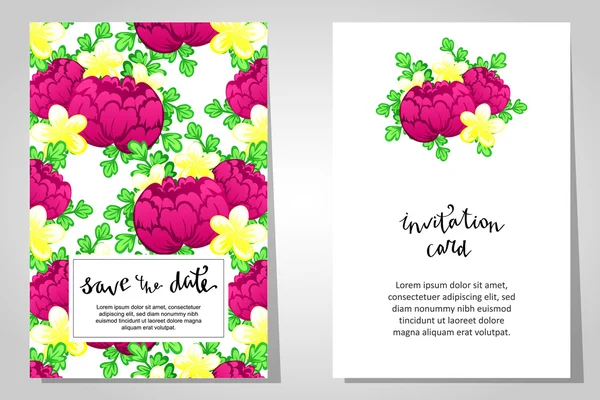 Cartes d'invitation de mariage — Image vectorielle