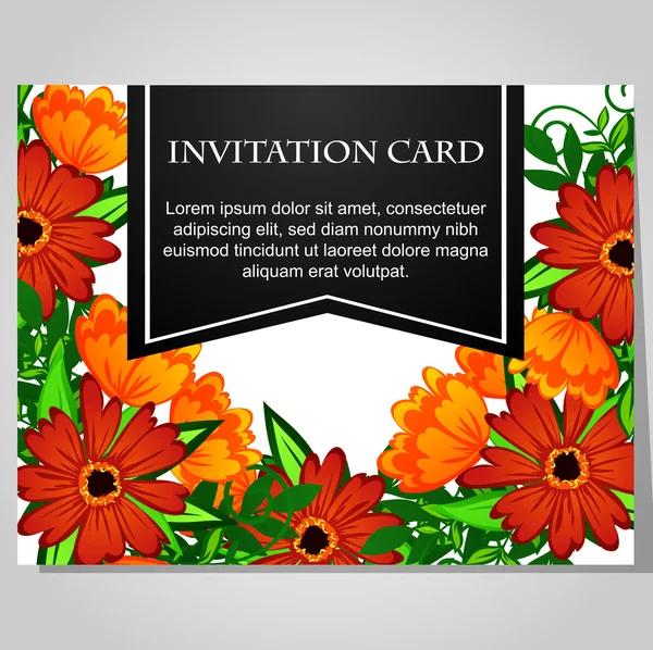 Beautiful invitation card — Stock Vector