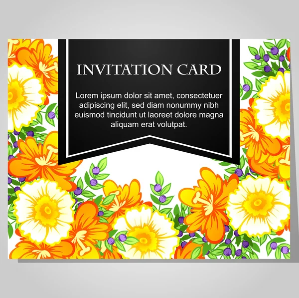 Belo cartão de convite — Vetor de Stock