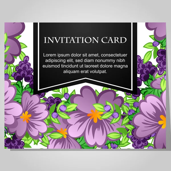 Beautiful invitation card — Stock Vector