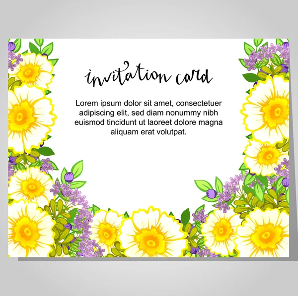 Carte d'invitation de mariage — Image vectorielle