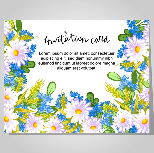 Carte d'invitation de mariage — Image vectorielle