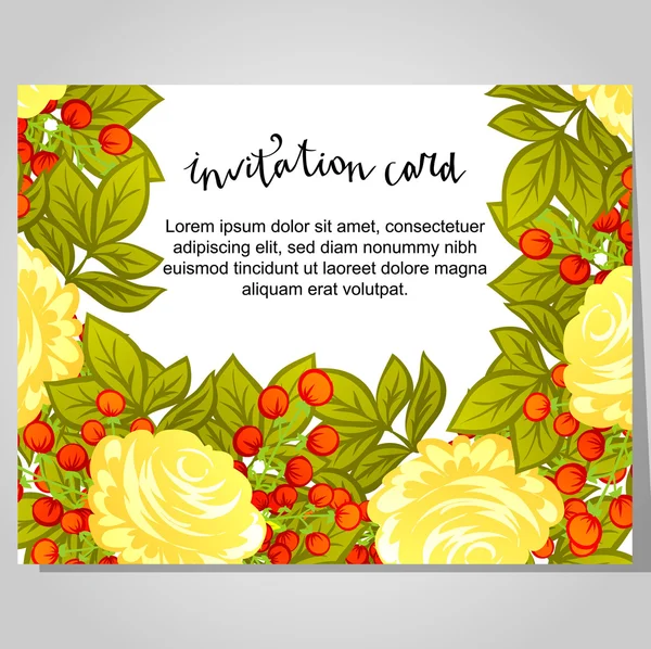 Carte d'invitation de mariage — Image vectorielle