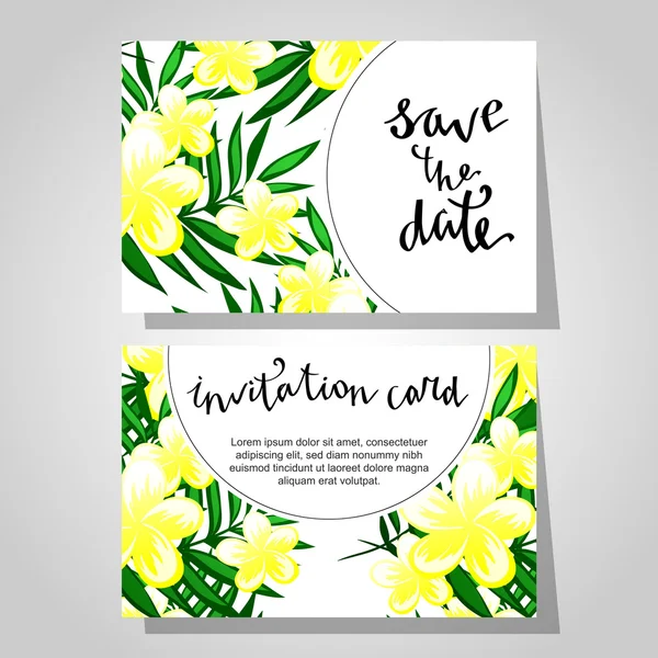 Tarjetas de invitación de boda — Vector de stock