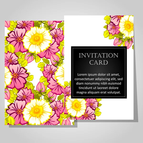 Belle carte d'invitation — Image vectorielle