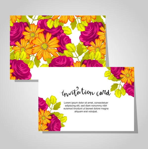 Carte d'invitation de mariage — Image vectorielle