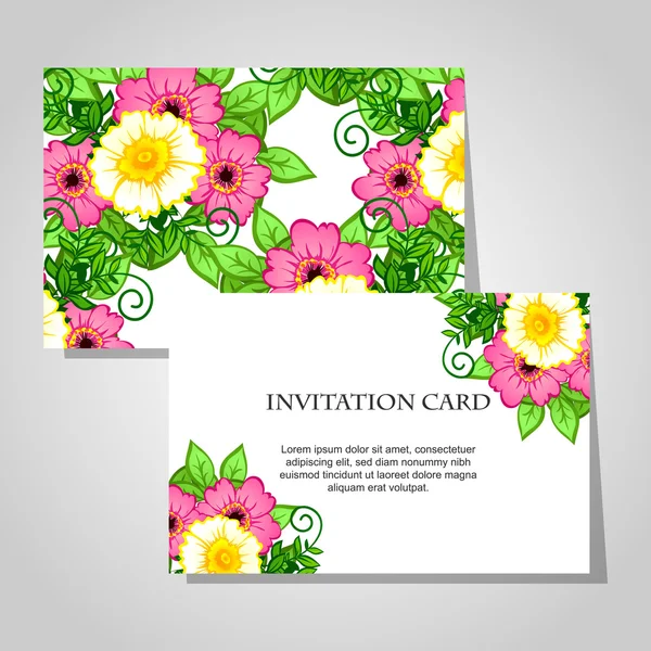 Hermosa tarjeta de invitación — Vector de stock