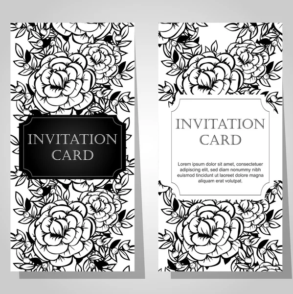 Tarjetas de invitación de boda — Archivo Imágenes Vectoriales