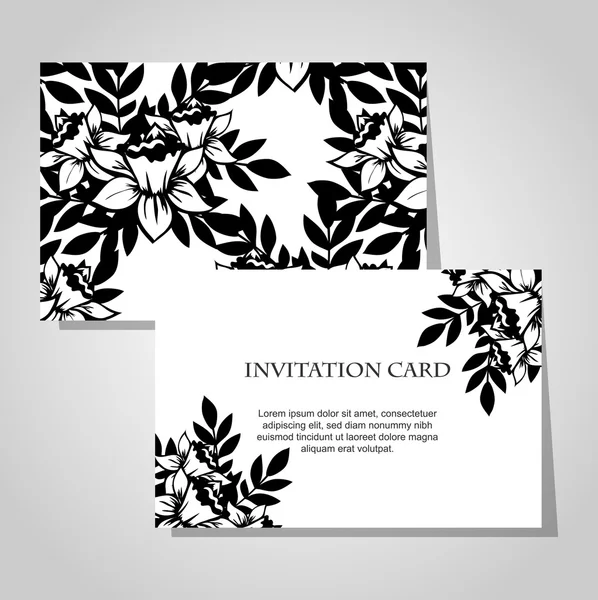 Tarjeta de invitación de boda — Vector de stock