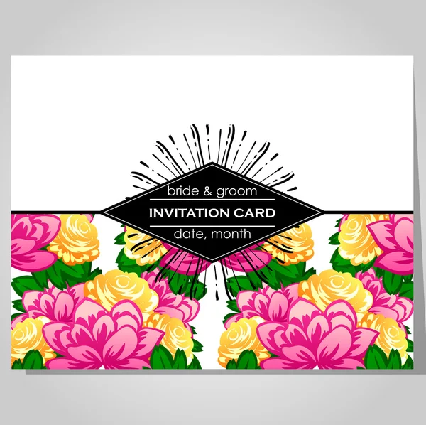 Carte d'invitation de mariage — Image vectorielle