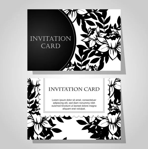 Tarjetas de invitación de boda — Vector de stock